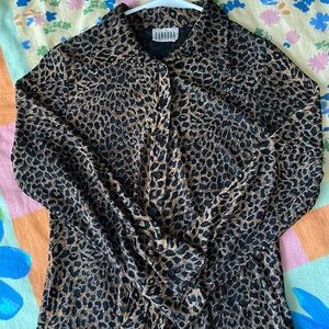 Vintage 🐆 Leopard Print Blouse